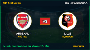 Soi kèo, nhận định Arsenal vs Lille 13/10/2026 giải Cúp C1 Châu Âu