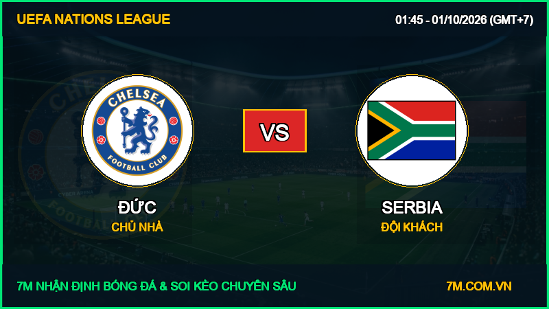 Dự đoán kèo Đức vs Serbia 01/10/2026 giải UEFA Nations League