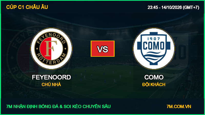 Soi kèo, nhận định Feyenoord vs Como 14/10/2026 giải Cúp C1 Châu Âu