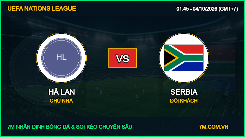 Dự đoán kèo Hà Lan vs Serbia 04/10/2026 giải UEFA Nations League