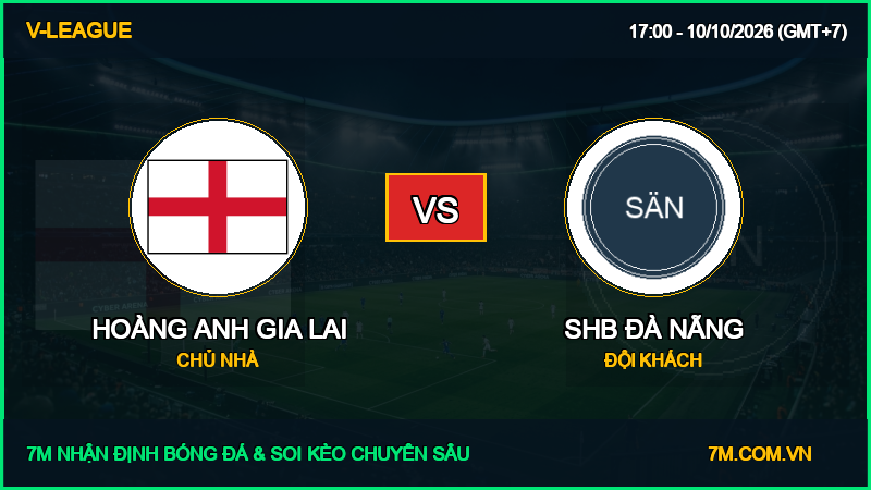 Soi kèo Hoàng Anh Gia Lai vs SHB Đà Nẵng 10/10/2026 giải V-League