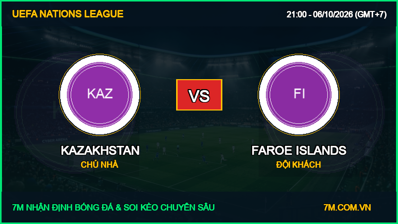 Soi kèo, nhận định Kazakhstan vs Faroe Islands 06/10/2026 giải UEFA Nations League