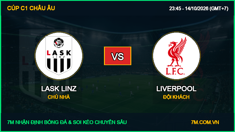 Nhận định LASK Linz vs Liverpool 14/10/2026 giải Cúp C1 Châu Âu