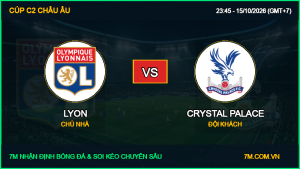 Nhận định, dự đoán kèo Lyon vs Crystal Palace 15/10/2026 giải Cúp C2 Châu Âu