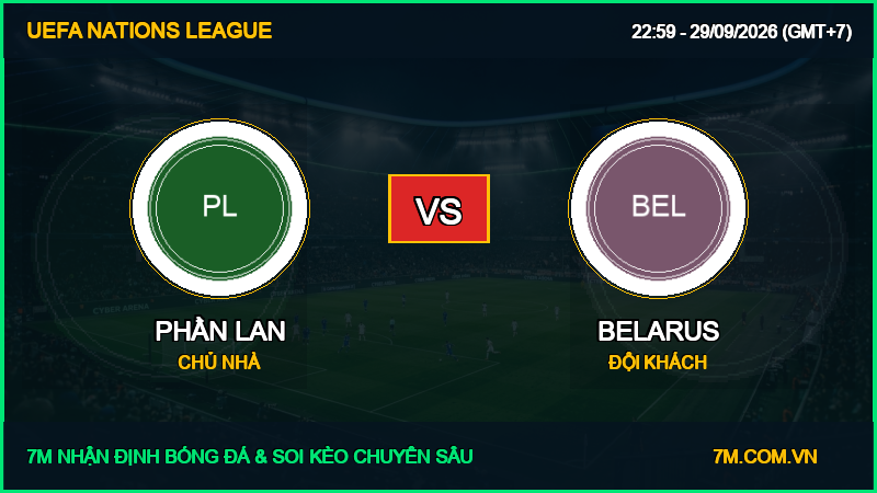 Dự đoán kèo Phần Lan vs Belarus 29/09/2026 giải UEFA Nations League