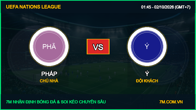 Nhận định Pháp vs Ý 02/10/2026 giải UEFA Nations League