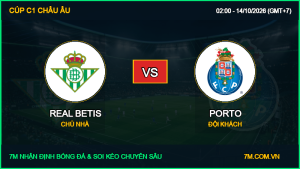 Soi kèo, nhận định Real Betis vs Porto 14/10/2026 giải Cúp C1 Châu Âu